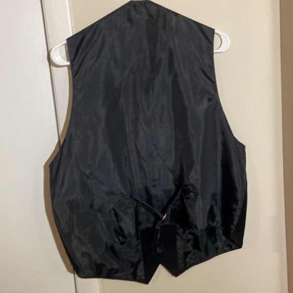 Dual Control Mens Suede Leather Vest size L Black Riding Moto Biker - Picture 2 of 5